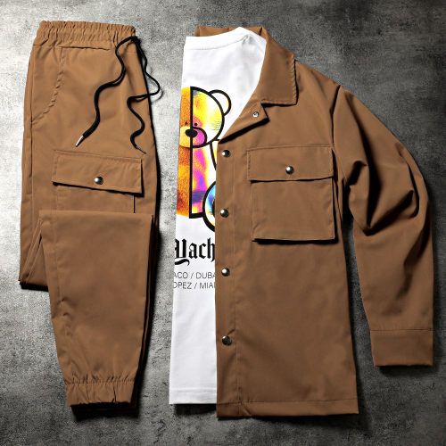 Ensemble Veste Jogger Pant Camel