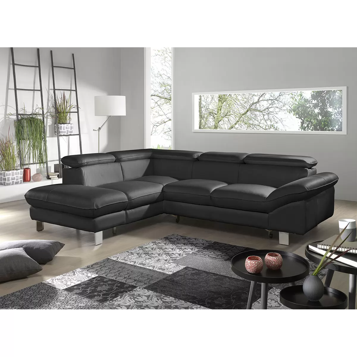 Ecksofa Driver 180 x 126 Schwarz