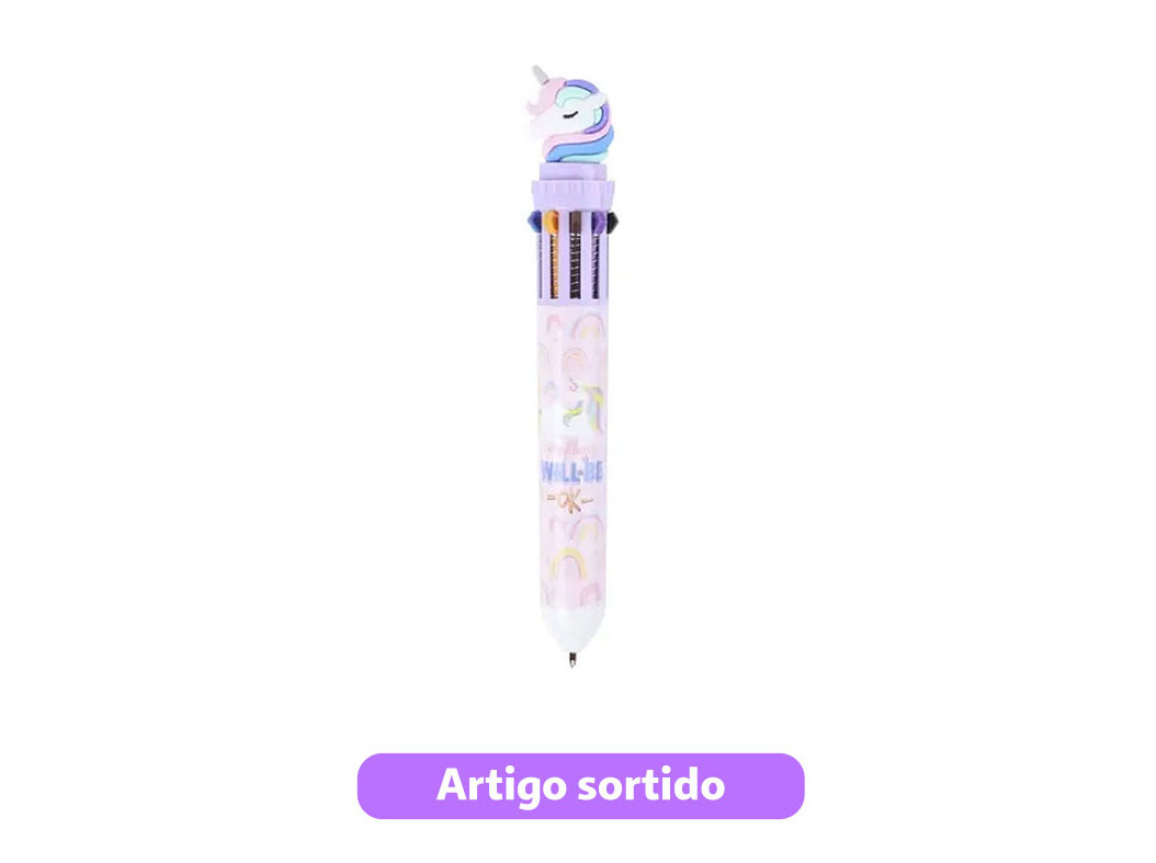 CANETA MULTICOLOR DO ART UNICÓRNIO MODELOS SORTIDOS