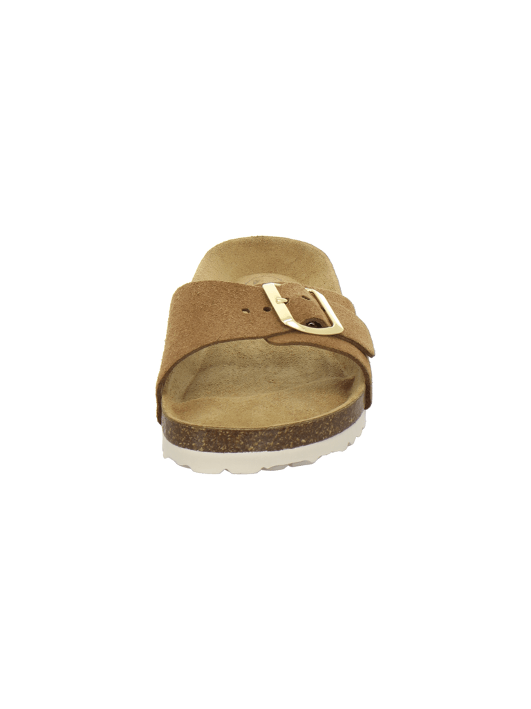 modische Pantoletten Damen cognac