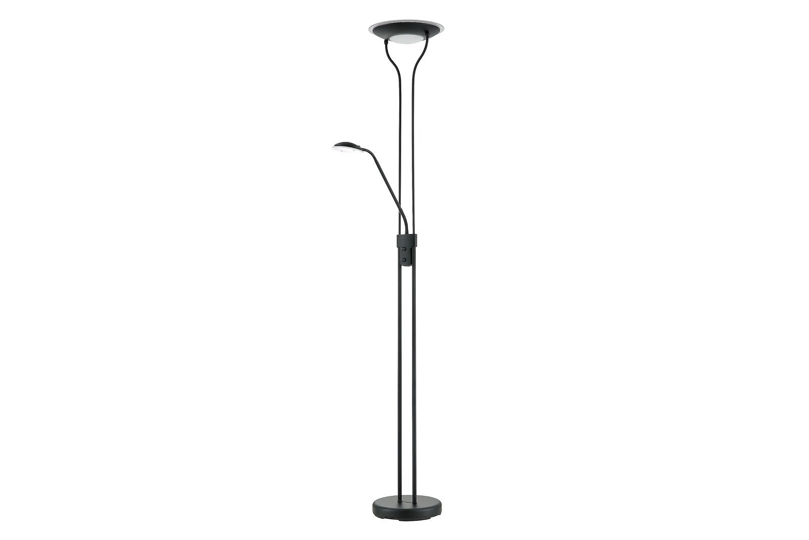 Fay uplight sort M/2 dimmere, 5W/18W 3000K, lumen 400/1600 Energiklasse F