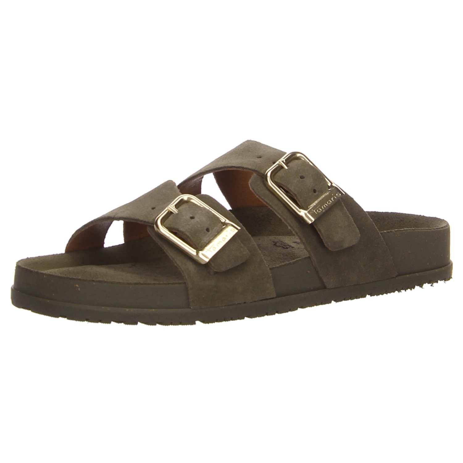Tamaris Pantolette oliv grün