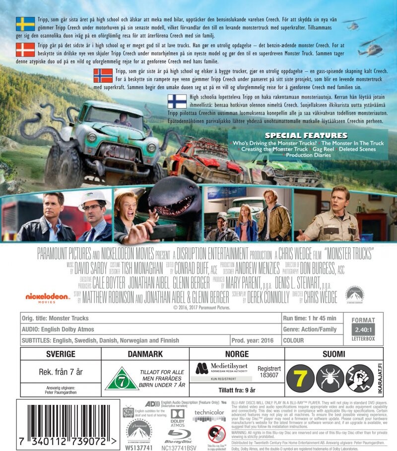 Monster Trucks - Blu-Ray
