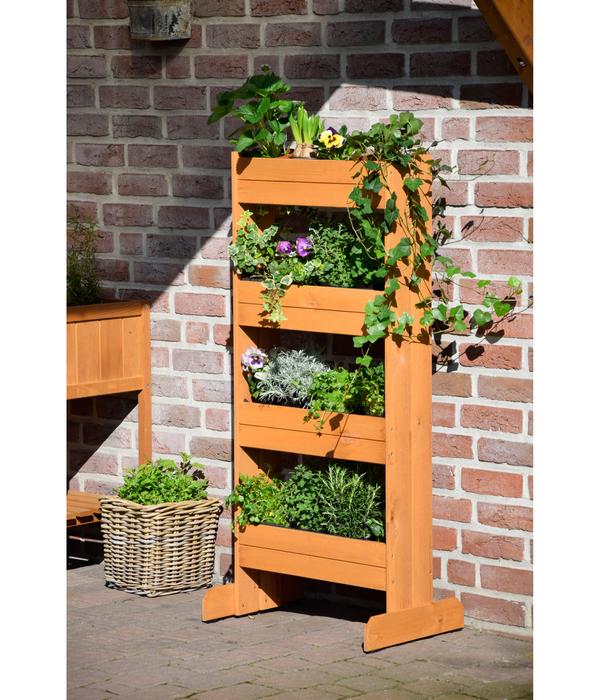 dobar Holz-Vertikalbeet mit 4 Pflanzkästen,