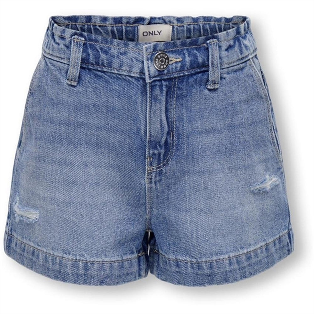 Køb Kids ONLY Light Blue Denim Comet Wide Denim Shorts Noos