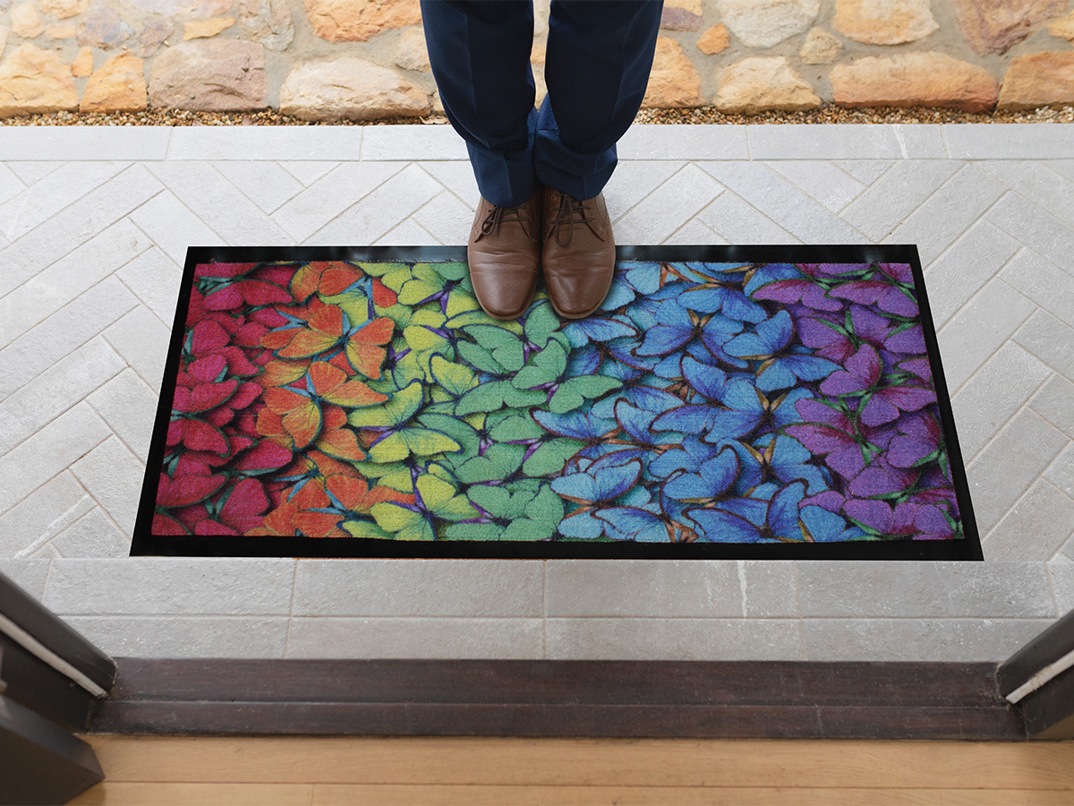 Jacks Door Vlinder 45 x 125 cm deurmat - Set van 2