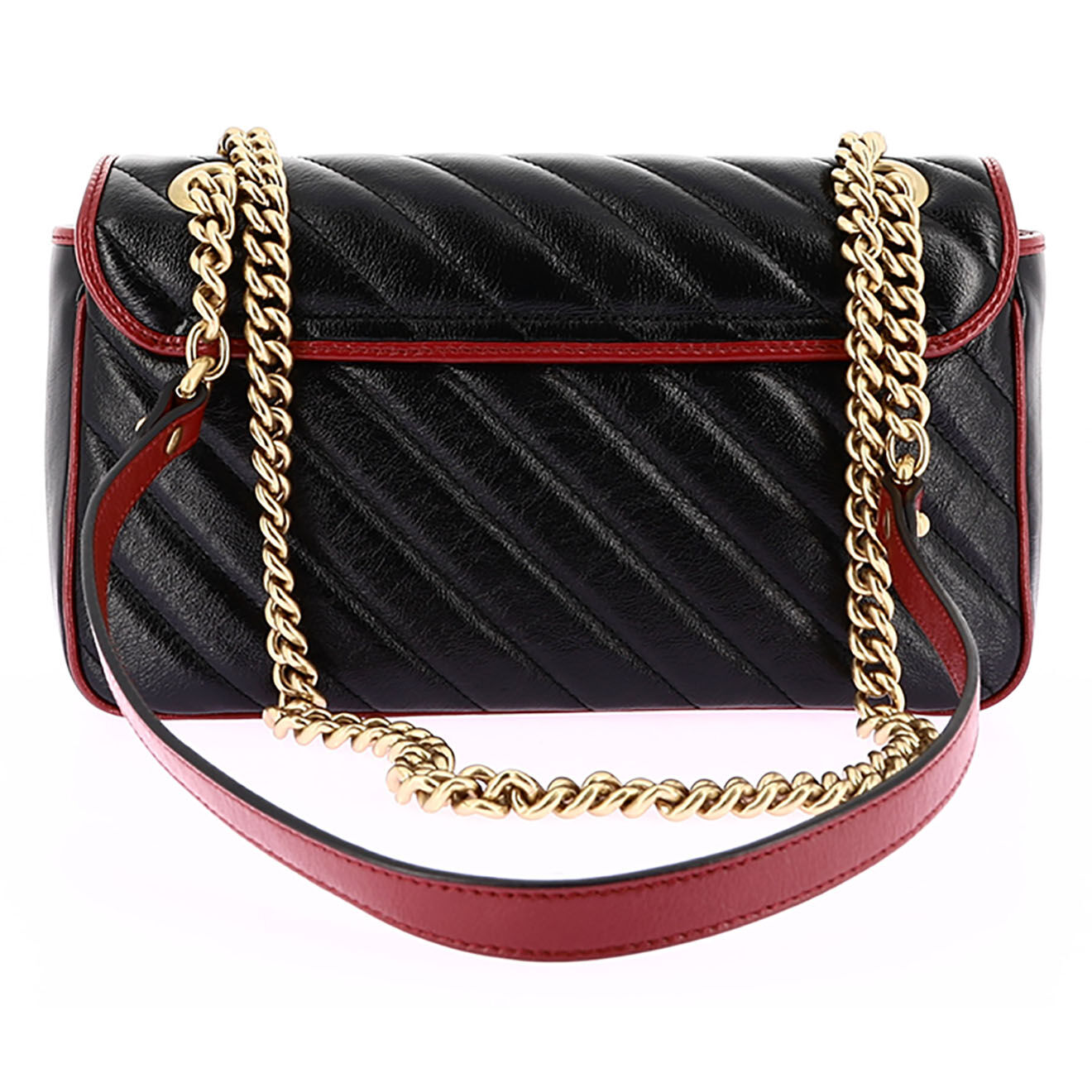 Gucci Sac bandoulière en Cuir Marmont noir - Neuf sans étiquette - L.25 cm