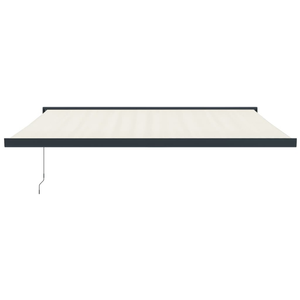 Auvent rétractable crème 4,5x3 m tissu et aluminium