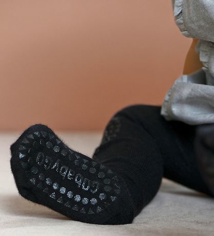 GoBabyGo Krabbelstrumpfhose - Dunkel Graumeliert