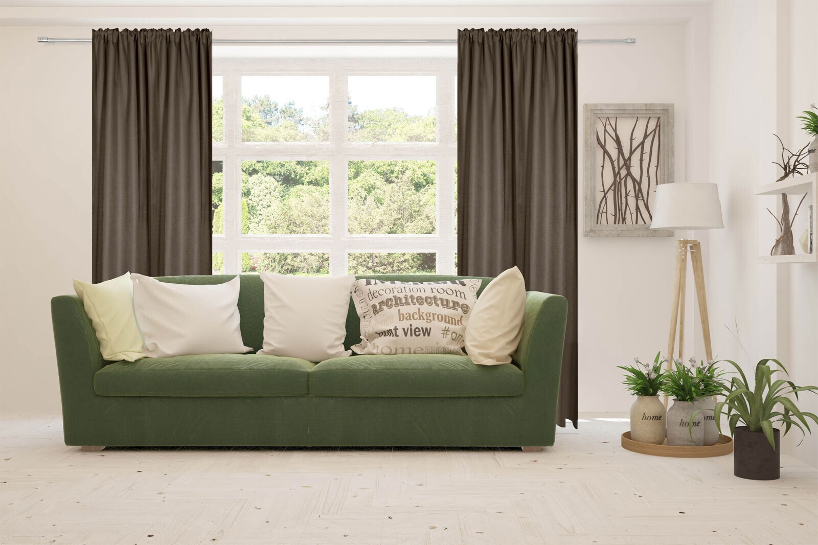 my deco Schlaufenvorhang BALANCE 135 x 300 cm taupe