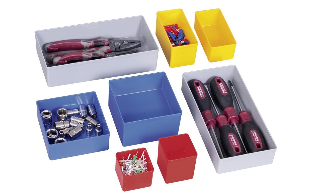 Einsatzboxen-Set, 21-teilig, 45 mm hochEinsatzkasten für Kraftwerk-Schubladen