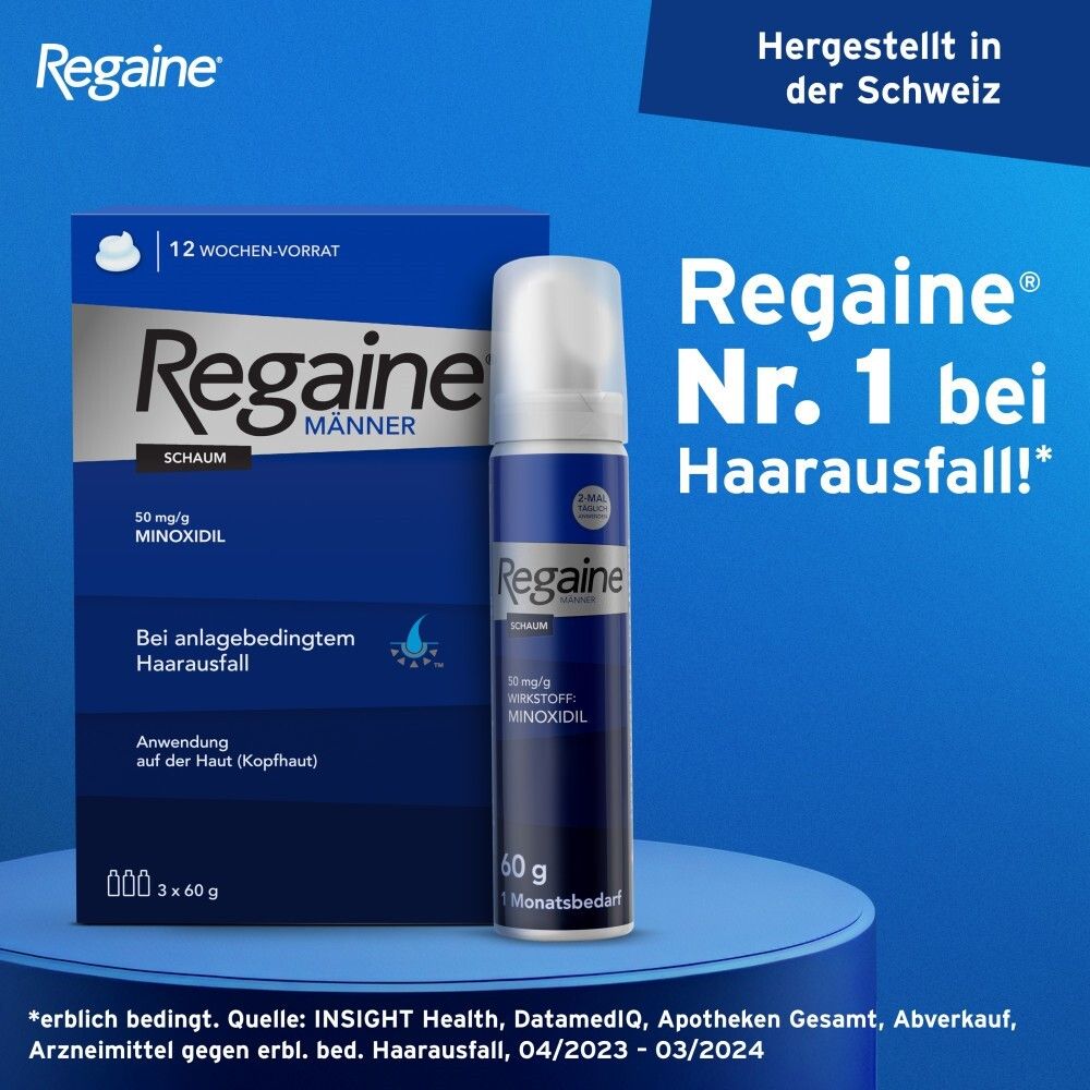 Regaine® Männer Schaum 6 Monats-Vorrat - Jetzt 10% sparen mit dem Code ,,regaine2024''