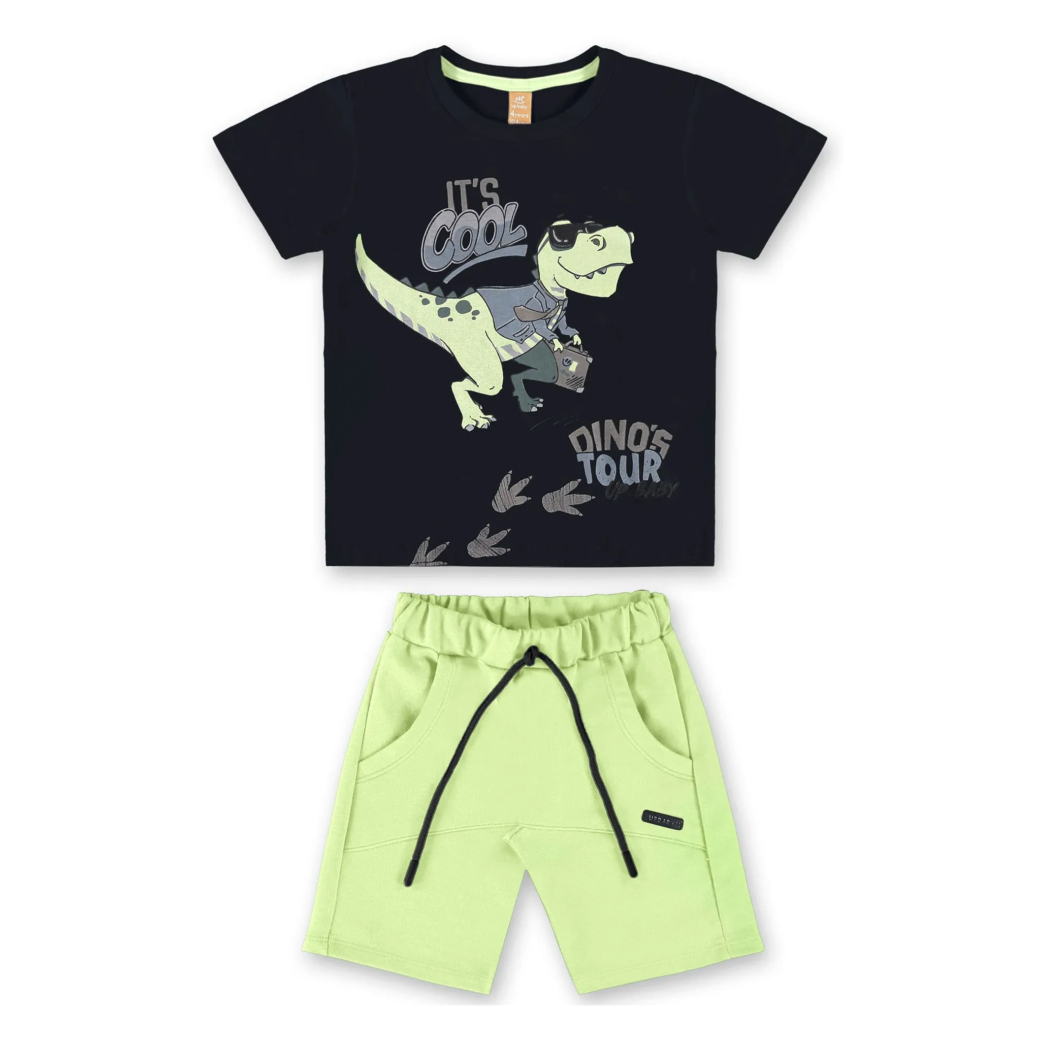 Up Baby Ensemble 2 Pièces Imprimé Dino Cool 2-8ans