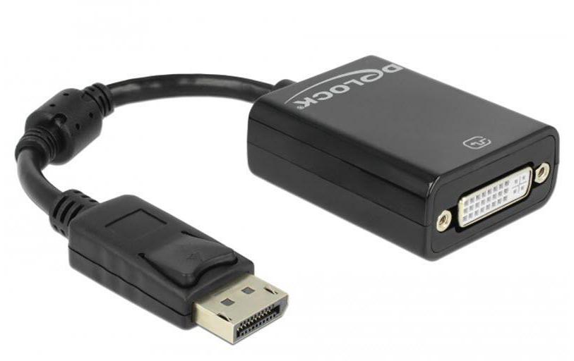 Adapter Displayport – DVI-D SchwarzDelock Adapter DisplayPort 1.1 Stecker > DVI Buchse Passiv schwarz