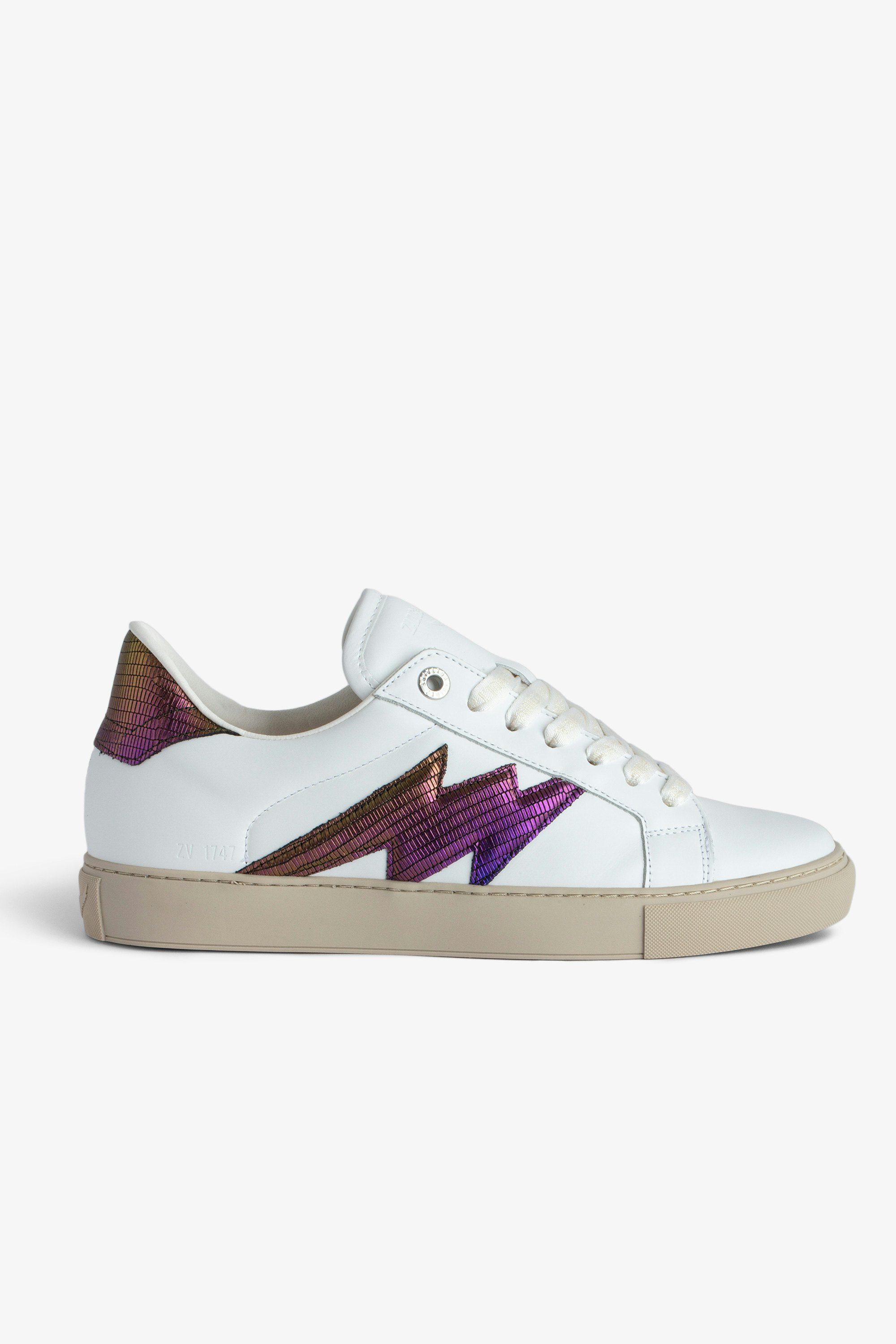 Sneakers Basses ZV1747 La Flash Métallisées Embossées