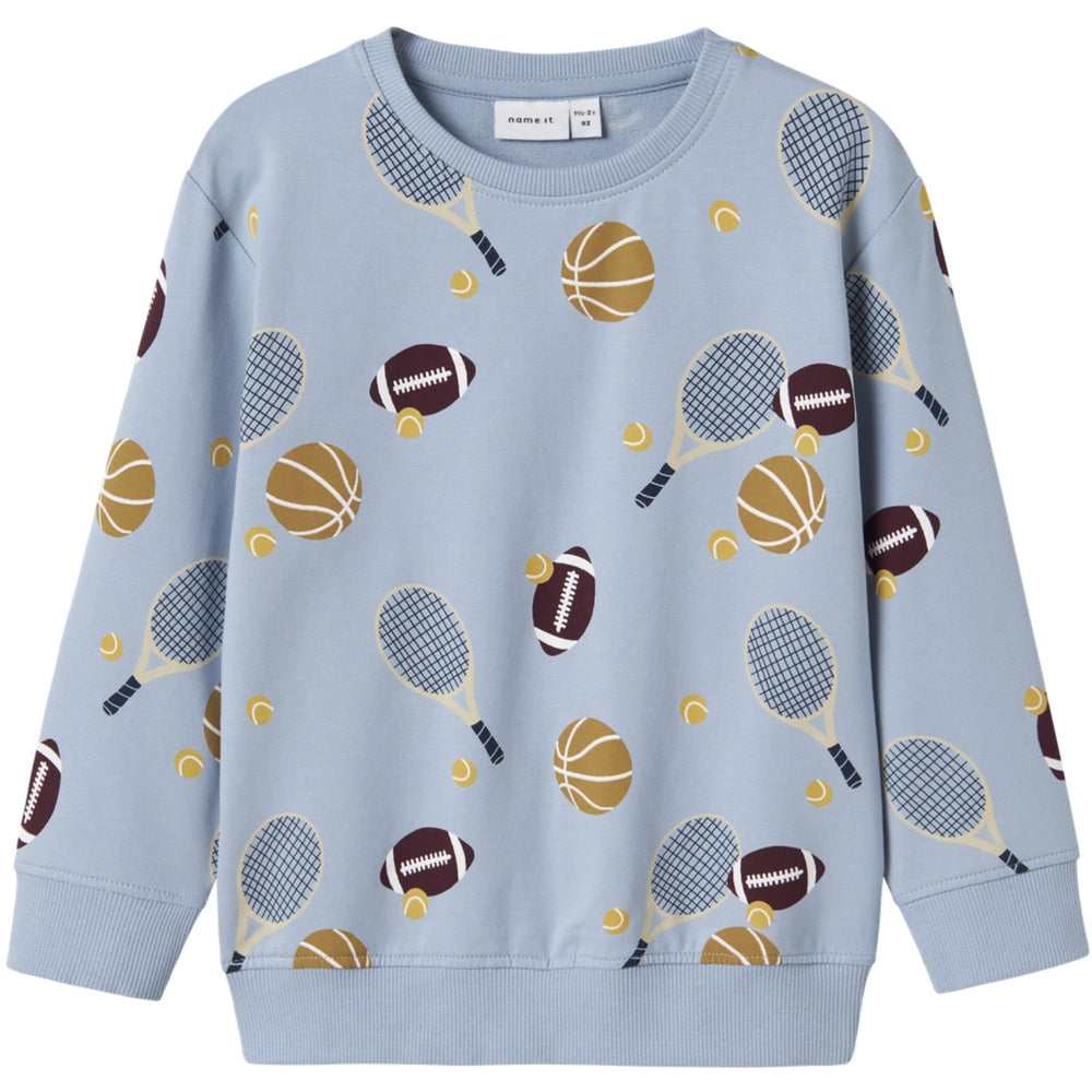 Køb Name It Dusty Blue Nmmkeaton Ls Nreg Sweat Unb