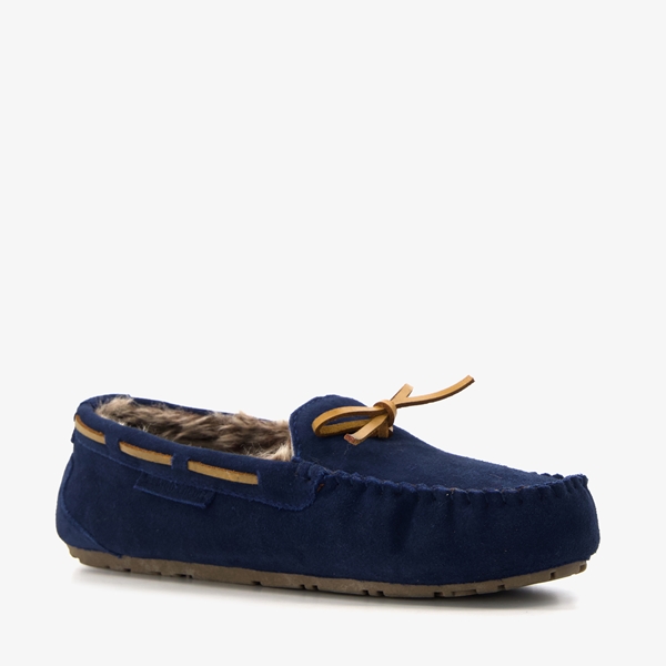 Hush Puppies suède heren pantoffels blauw