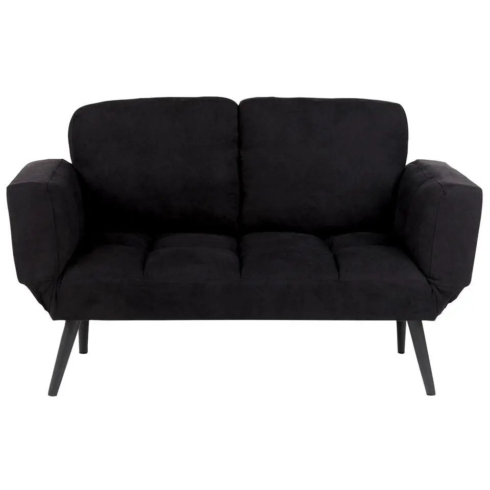 BREKKE - Slaapbank - Zwart - Polyester