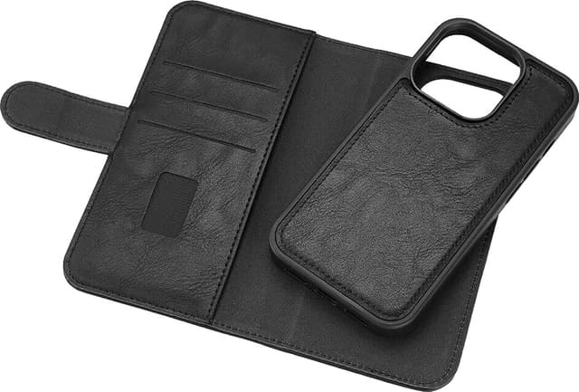 Gear 2-i-1 iPhone 15 Pro 3-kort pungetui (sort)