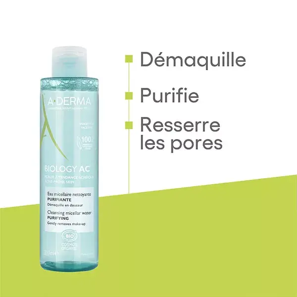 A-Derma Biology AC Eau Micellaire Nettoyante Purifiante 200 ml