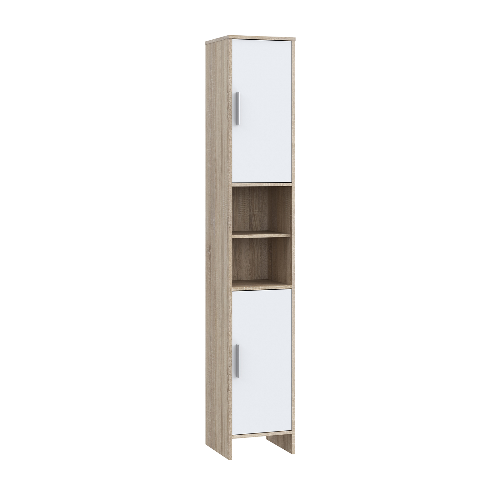 Hochschrank - Sonoma Eiche-weiß - 33 cm breit