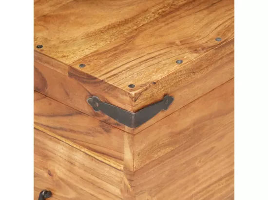 Coffre 90x40x40 cm Bois d'acacia solide