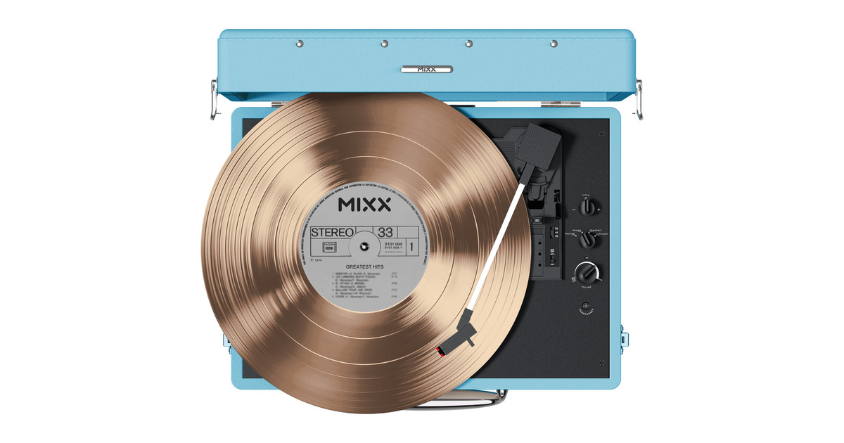 MIXXRevival 55 Stereo platenspeler  (Blauw)