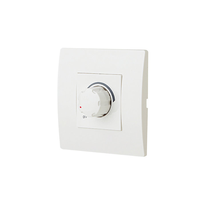 Variateur rotatif compatible ampoules incandescentes et halogènes blanc complet