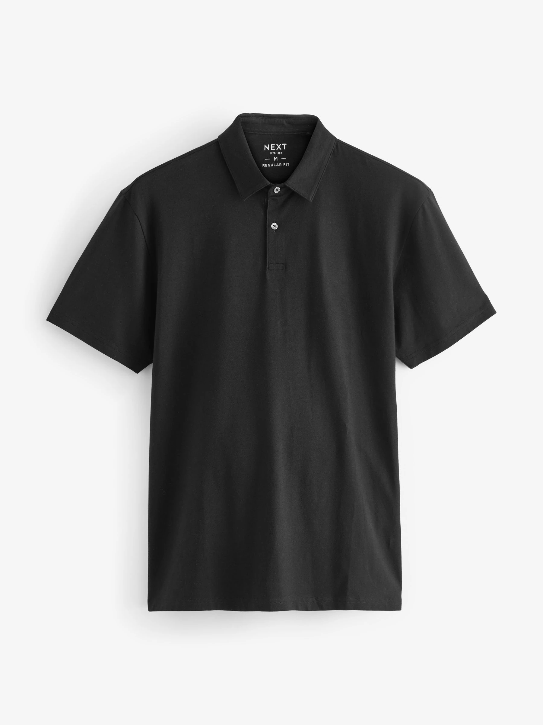 Zwart - Polo met korte mouwen