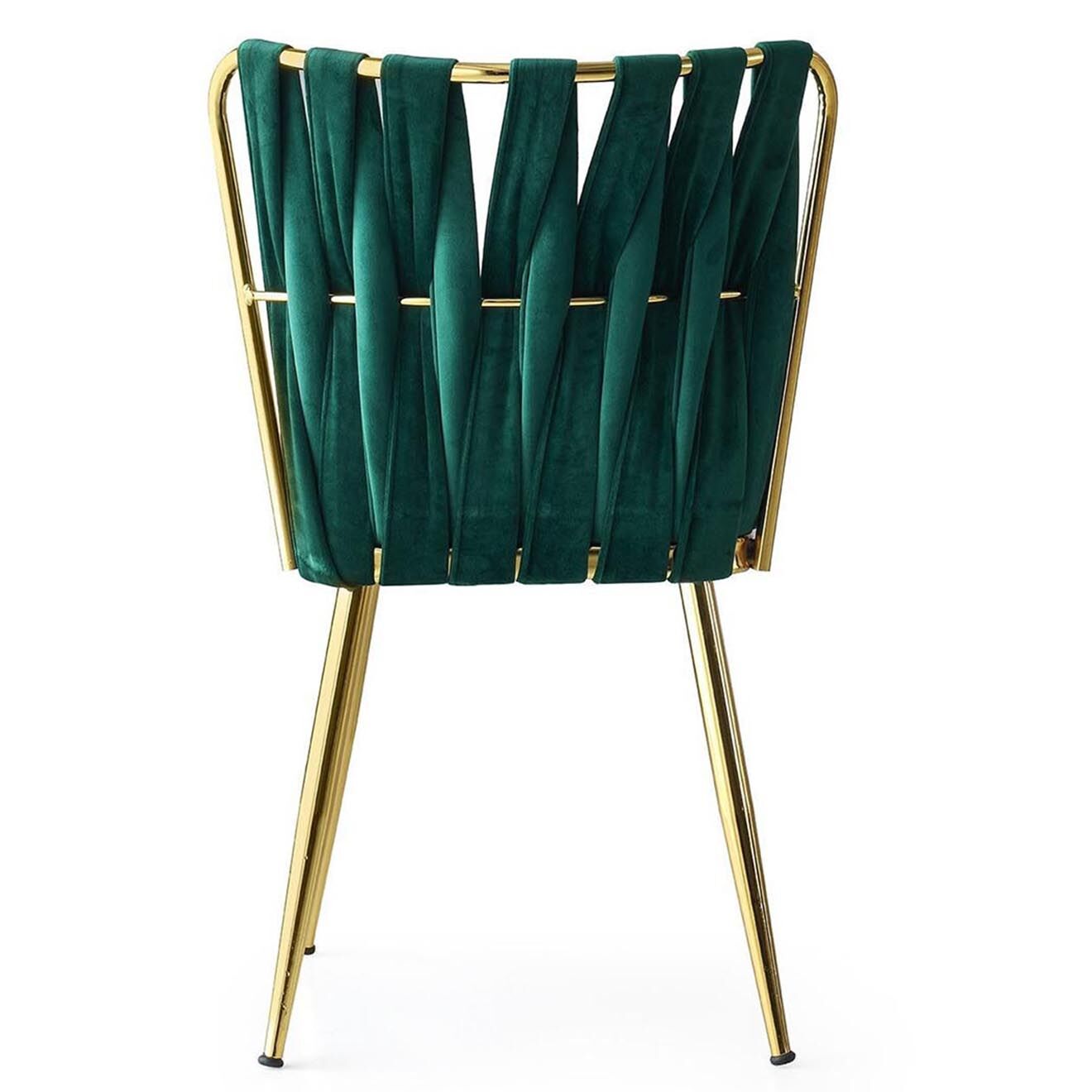 Homitis 2 Chaises Kusakli doré/vert - 43x82x43 cm