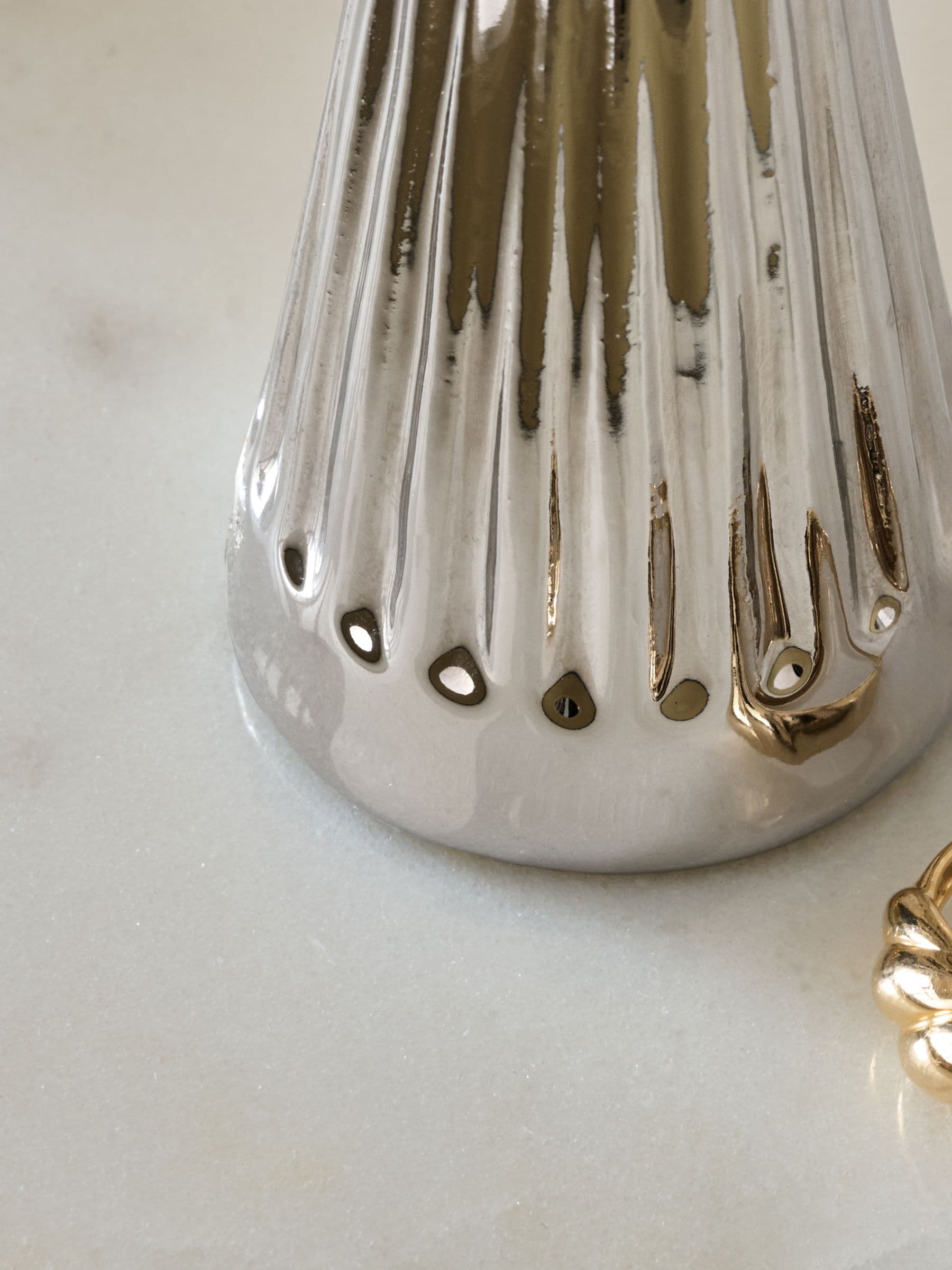Chrome Finish Ceramic Ring Holder
