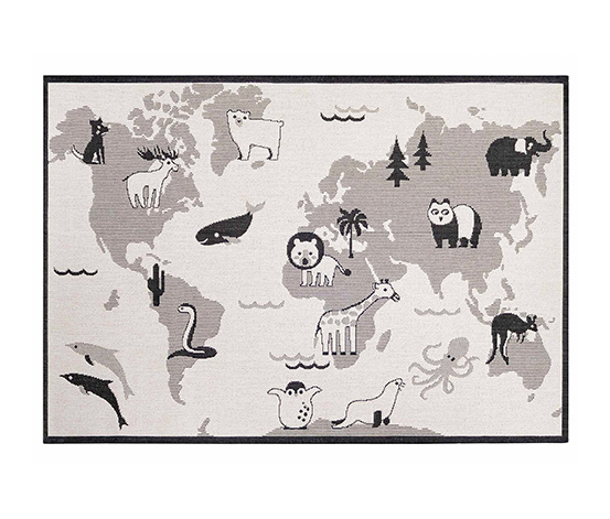 Kinderteppich LINIA Weltkarte, ca. 135 x 190 cm