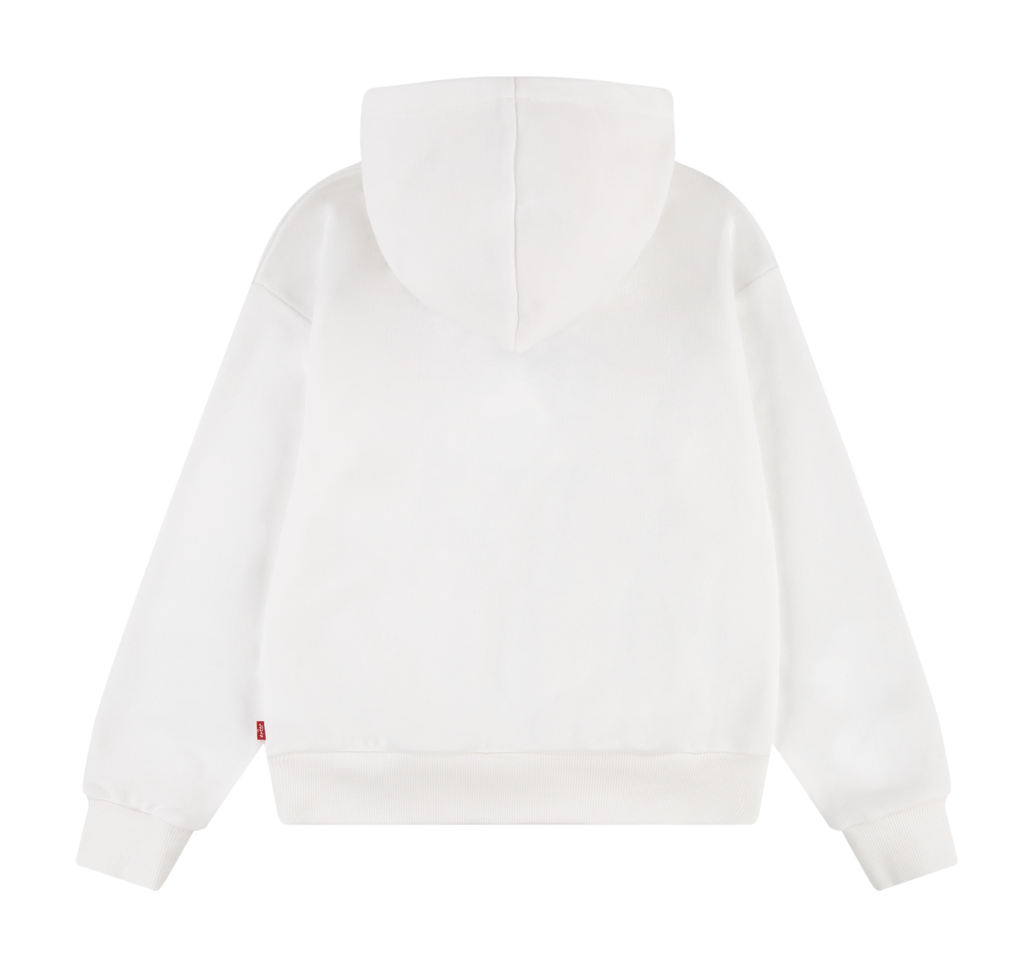 Sweat à capuche logo imprimé en coton mélangé | Blanc
