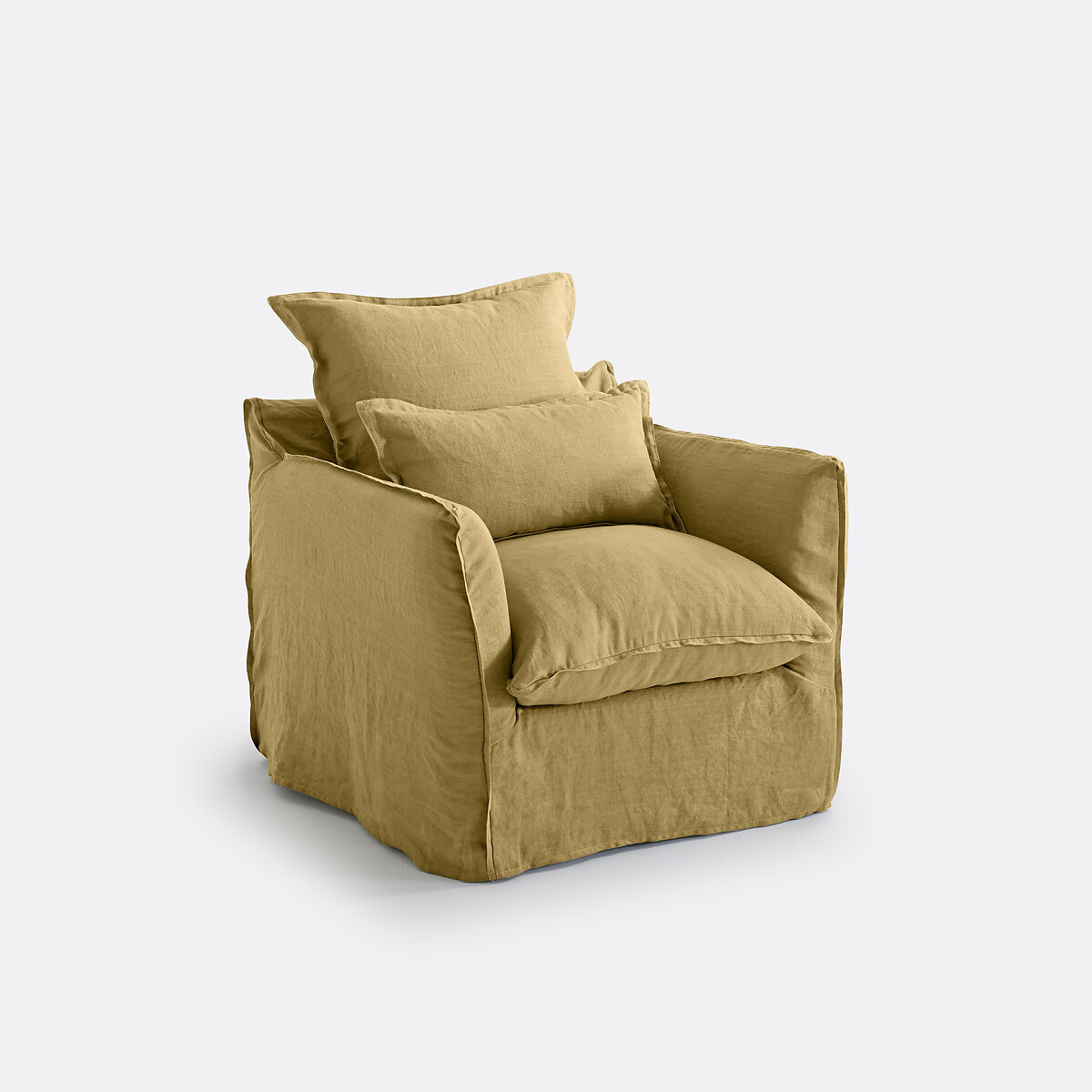 LA REDOUTE INTERIEURS<br>Poltrona de linho Gekreukt, Odna