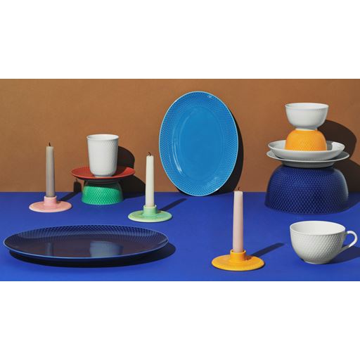 Lyngby Porcelæn Rhombe Color Ovalt Serveringsfad, Mørkeblå, 35x26 cm