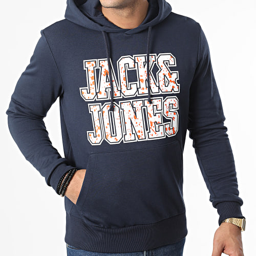 Sweat Capuche Neon Dot Bleu Marine
