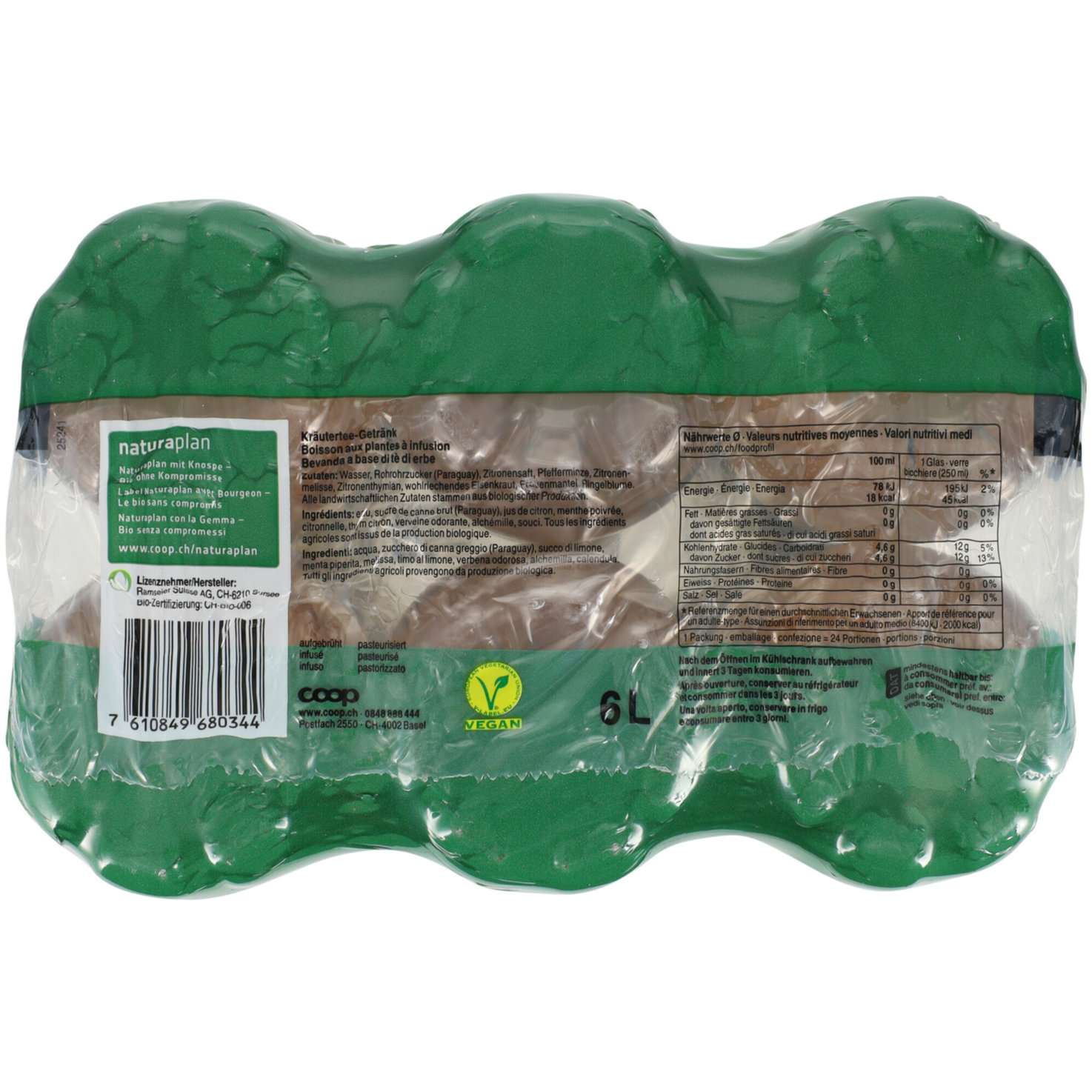 Naturaplan Organic Alpine Herbs Ice Tea 6x1l