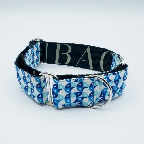 Coleira Martingale Henderson Baona em Nylon Reciclado para Cães, Azul