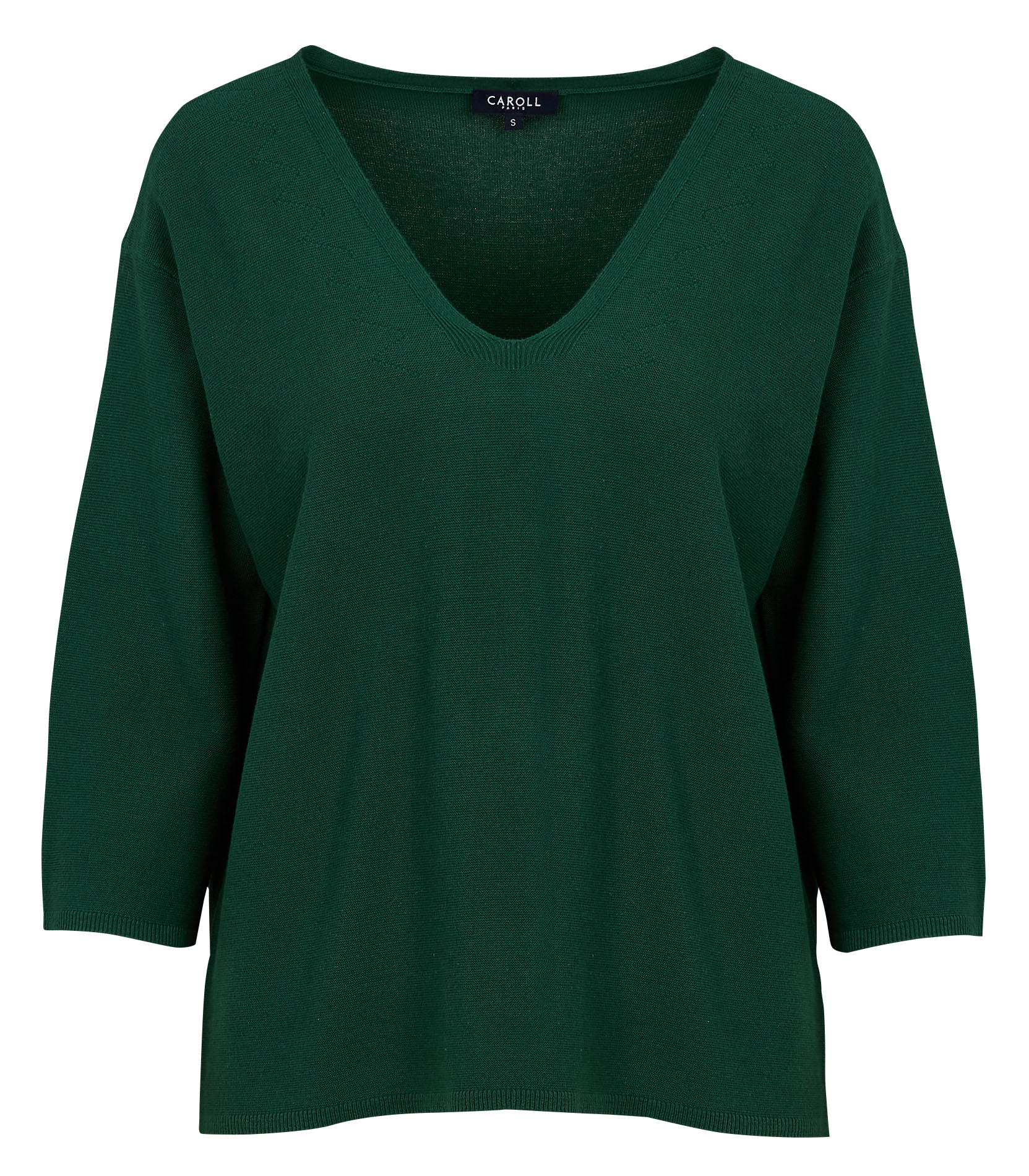 MBOBBY - Pull ample col V en coton | Vert
