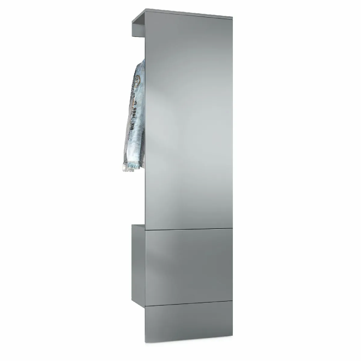 MPC Vestiaire - Gris et graphite satiné mat - 52 x 193 x 35 cm