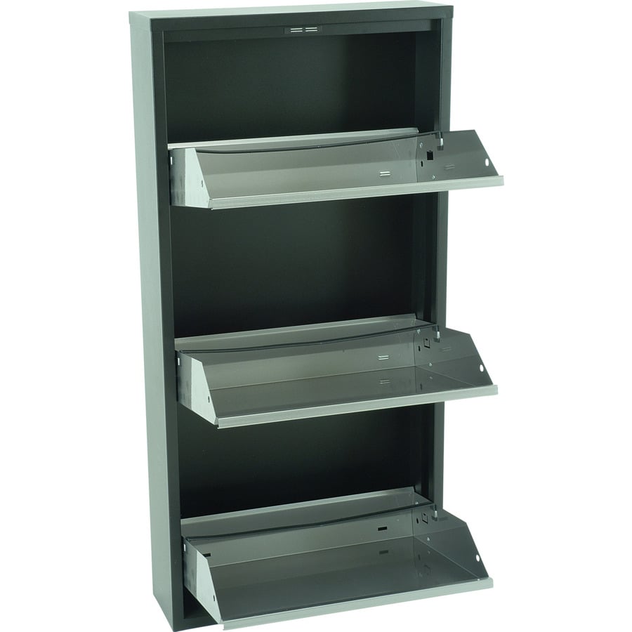 Schuhschrank Berry Metall weiss 51 x 136 x 15 cm