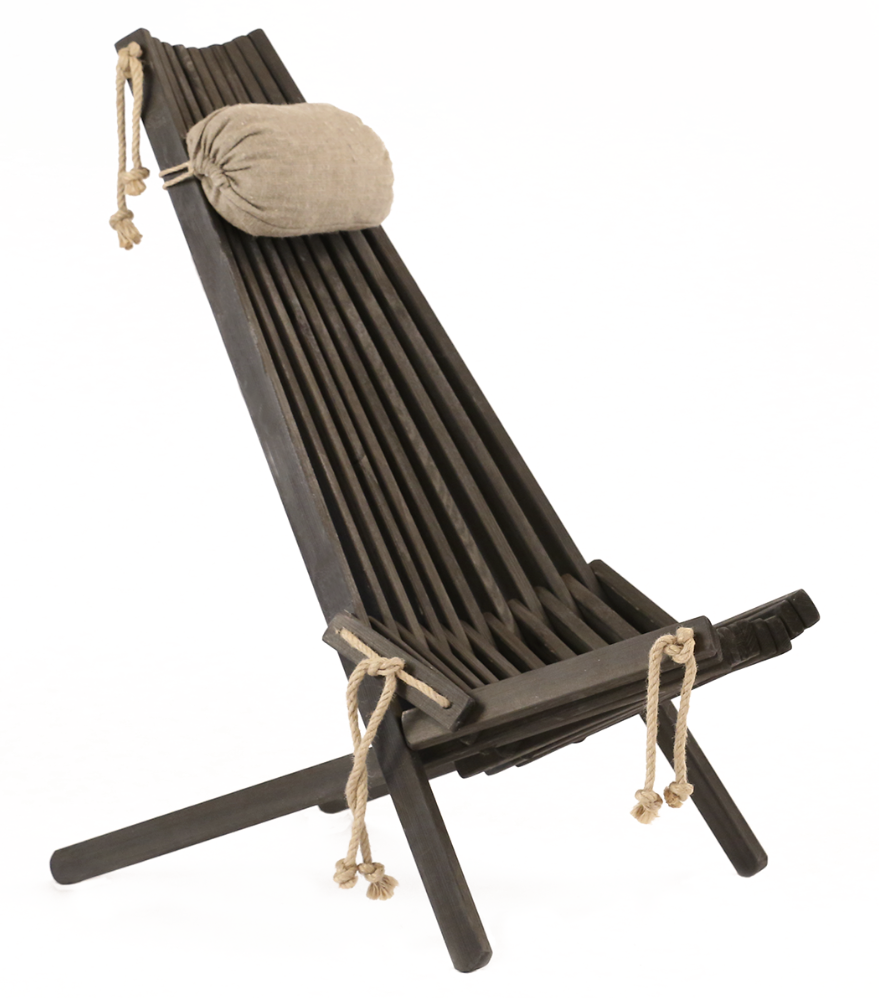 Ecochair Pine black incl. hoofdkussen