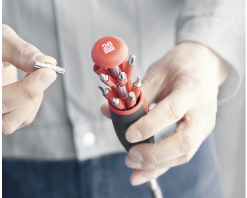 Wiha LiftUp 26one® schroevendraaierbitmagazijn, gemengd met 13 dubbele bits