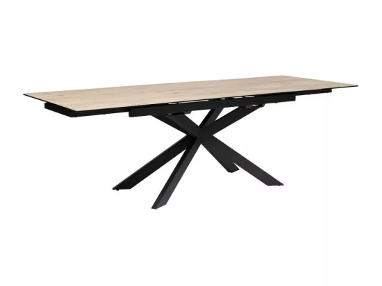Table à Manger Extensible Effet Bois 