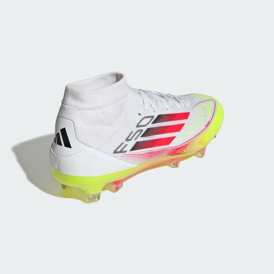 adidas F50 Pro Mid FG Pure Victory - Blanc/Lucid Red/Jaune Femme