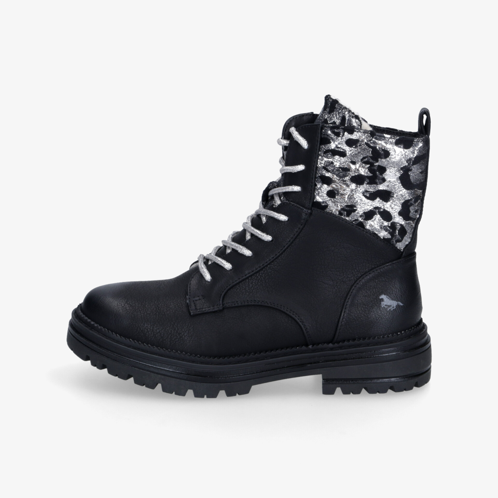 MUSTANG Damen Schnürstiefeletten schwarz