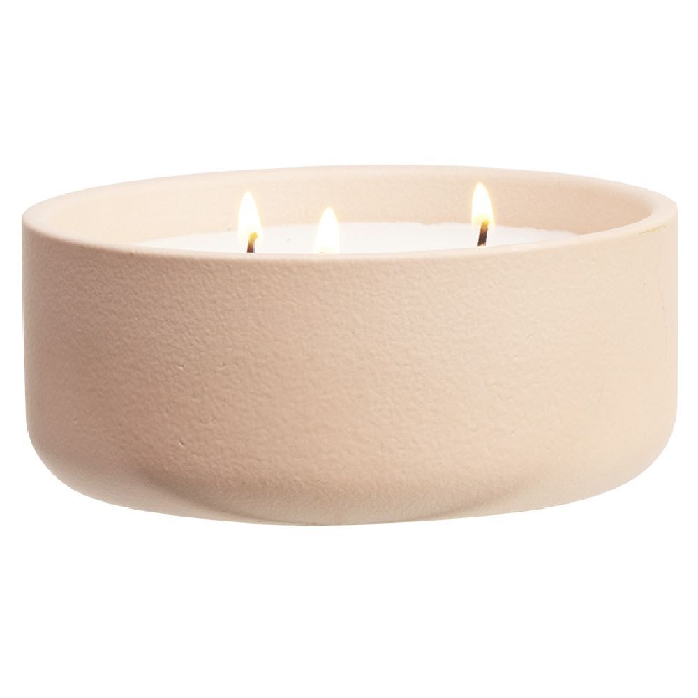 Bougie ronde dans pot en céramique Ø16 cm