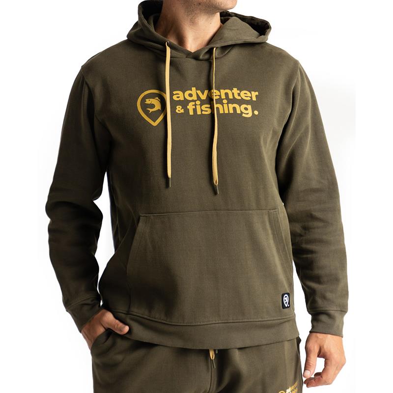 Sweat Homme Adventer & Fishing Goldem - Kaki
