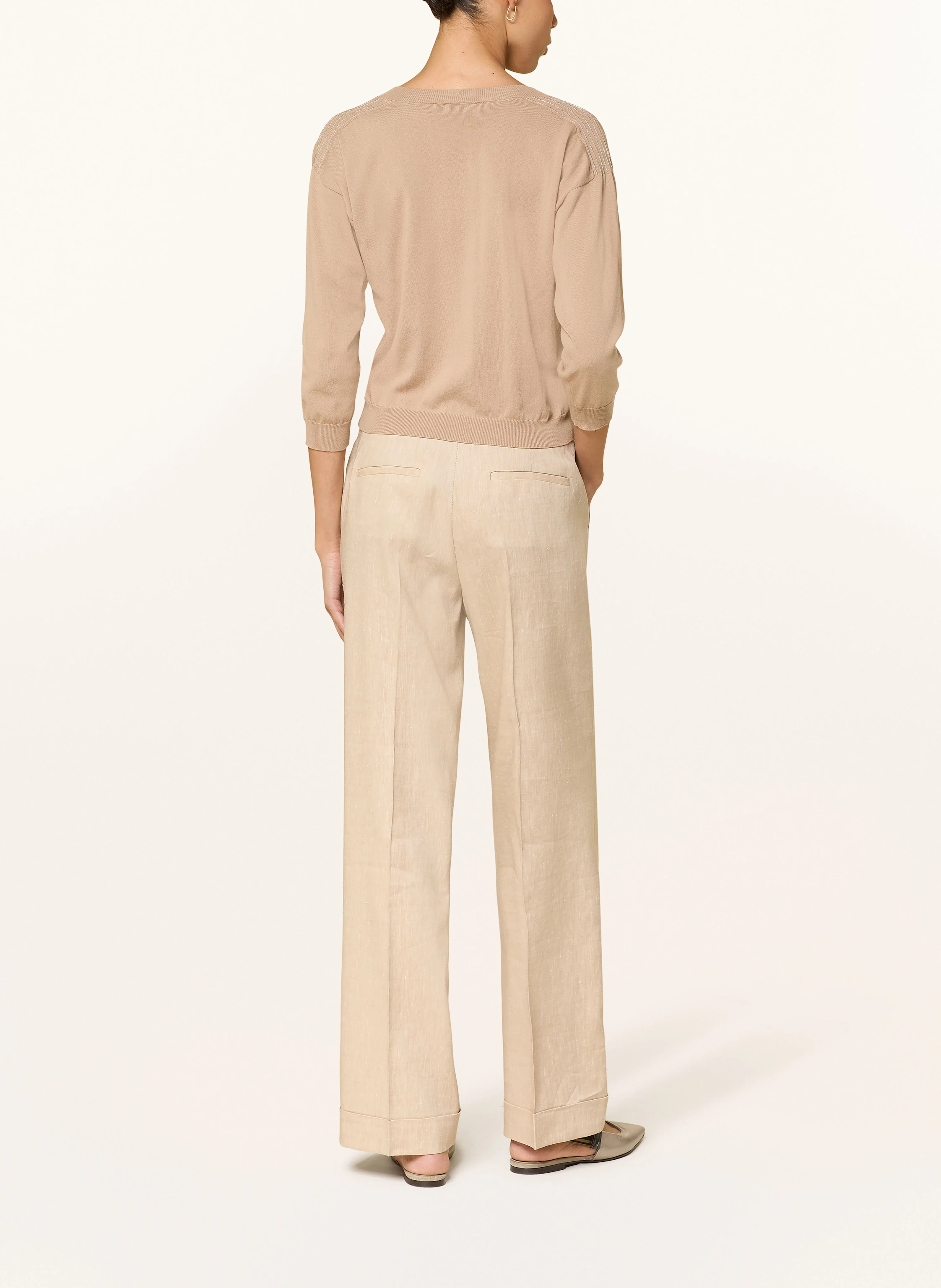PESERICO Marlenehose mit Leinen