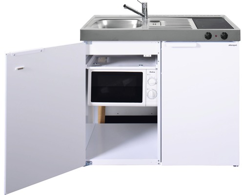 Stengel keukens mini keuken met apparatuur Kitchenline 100 cm wit hoogglans voorgemonteerde variant links 1110001004100